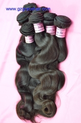 Virgin human hair weave