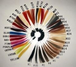 100% human hair color chart